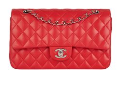 Medium Classic Double Flap, Lambskin, Red, 10053722(2005/06), DB, 3*